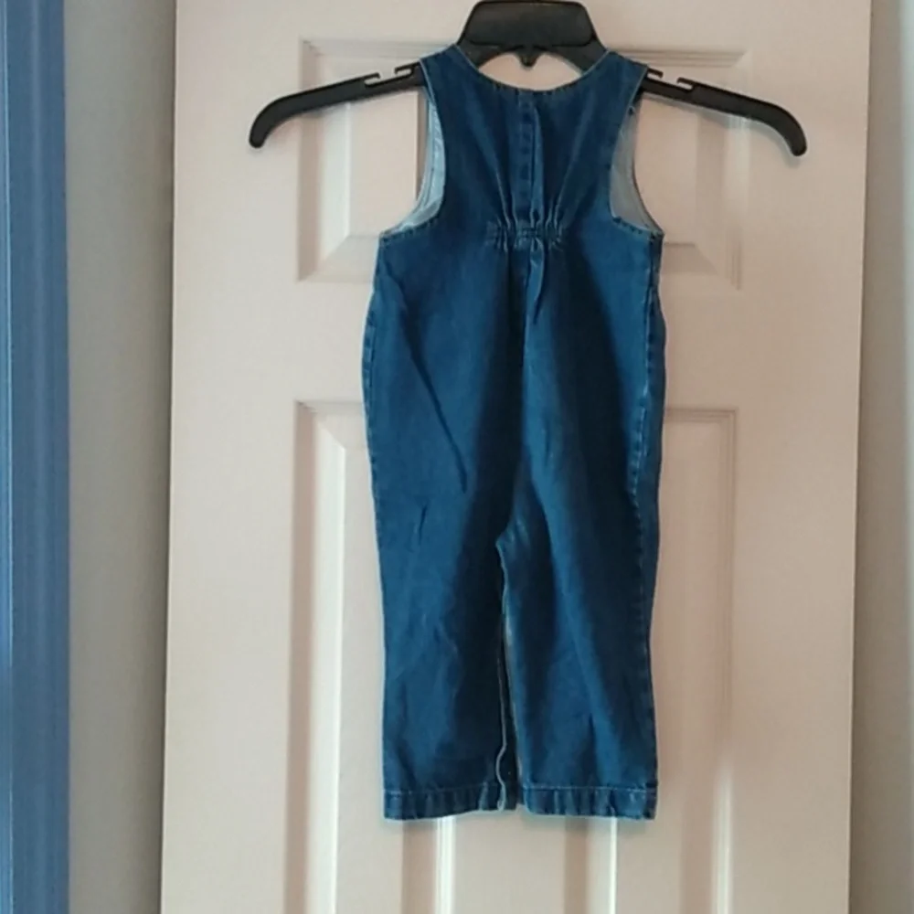 🐰HP! Vtg. Healthtex | Toddler Bunny Rabbit Spring Summer Denim Overalls 24M